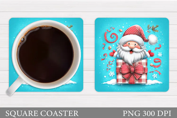Christmas Gnome Coaster. Christmas Coaster Sublimation
