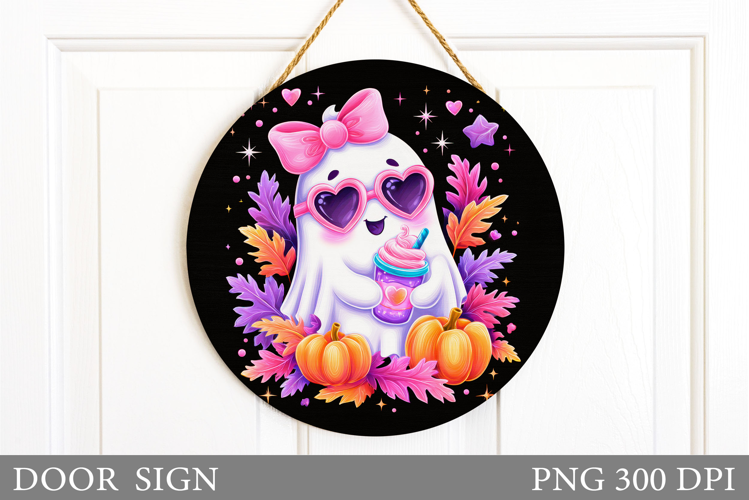 Halloween Ghost Door Sign. Halloween Door Sign Sublimation