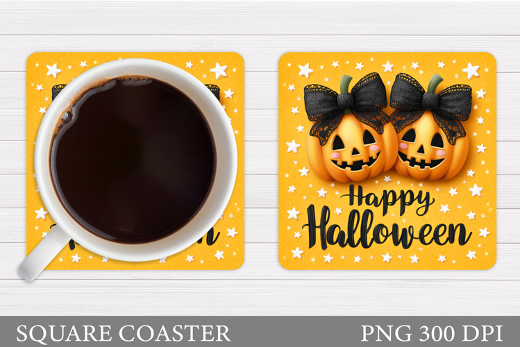 Halloween Pumpkin Coaster. Halloween Pumpkin Sublimation