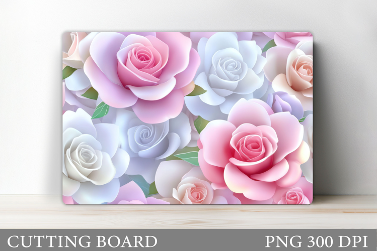 Roses Cutting Board Design. Flowers Cutting Board
