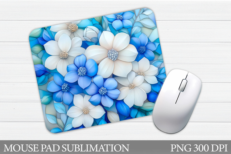 Flowers Mouse Pad Sublimation. Floral Mouse Pad Design
