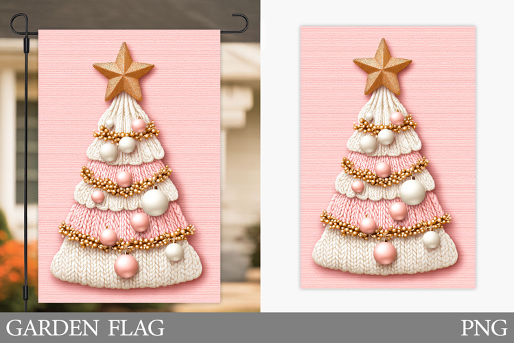 Christmas Tree Garden Flag. Christmas Garden Flag Design