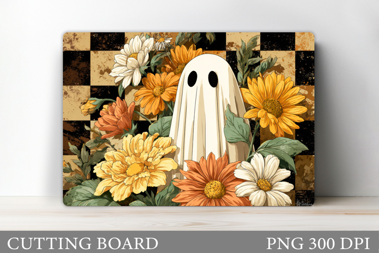 Ghost Cutting Board Sublimation. Halloween Cutting Board