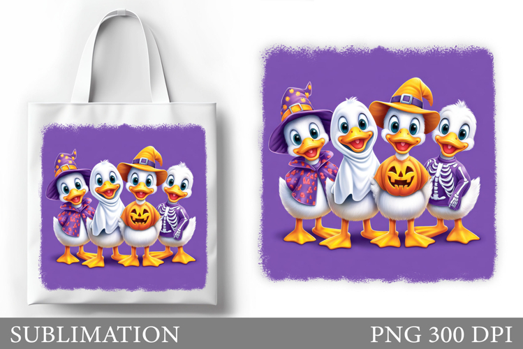 Halloween Goose Tote Bag Design. Cute Halloween Sublimation