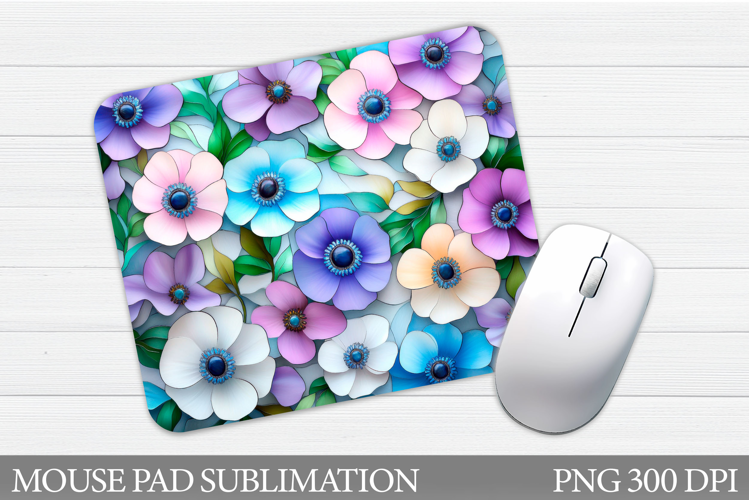 Floral Mouse Pad Sublimation. Flowers Mouse Pad Design