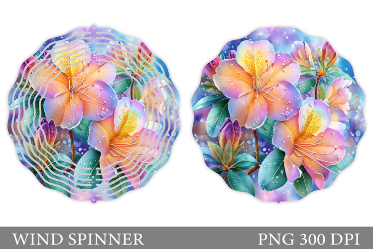 Floral Wind Spinner Sublimation. Flowers Wind Spinner Design