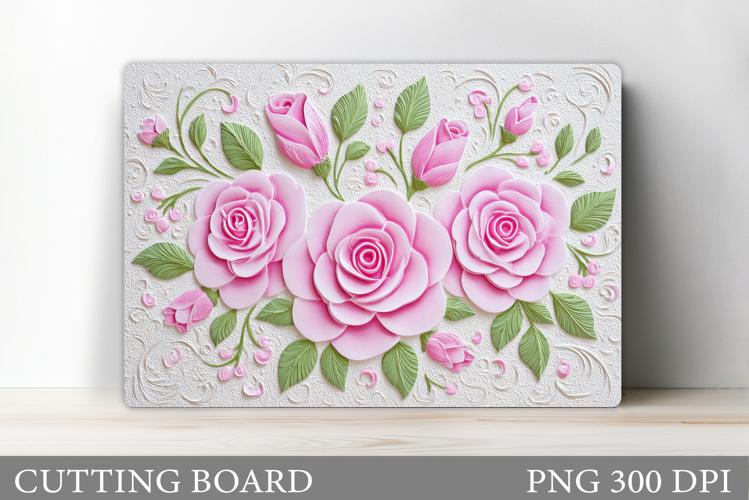 Roses Cutting Board. Flowers Cutting Board Sublimation