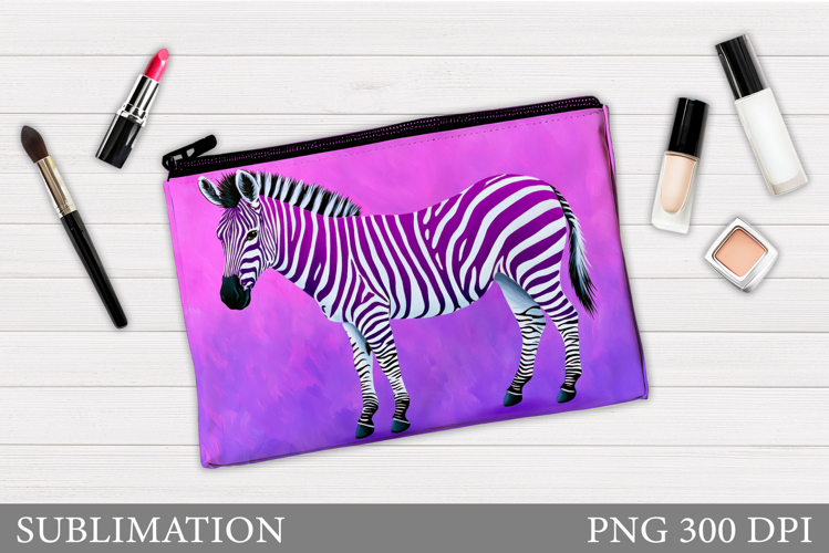 Zebra Cosmetics Bag Design. Zebra Makeup Bag Sublimation