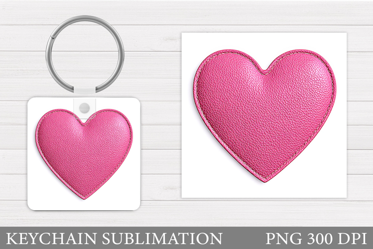 Heart Keychain Design. 3D Heart Keychain Sublimation