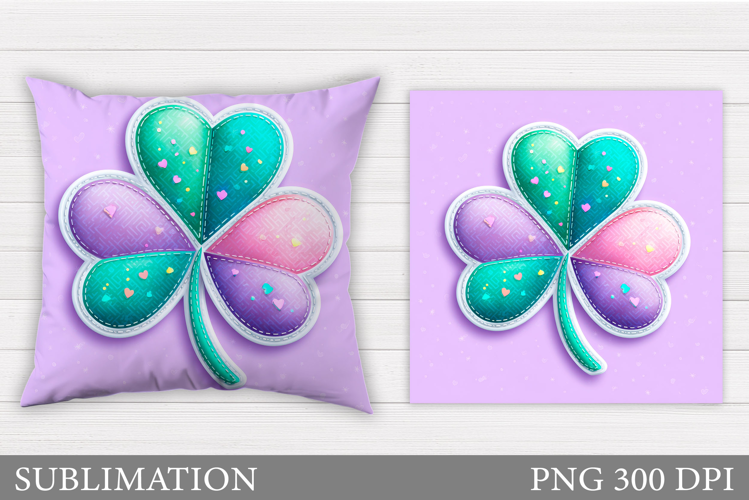 St Patrick Clover Pillow. St Patrick Pillow Sublimation