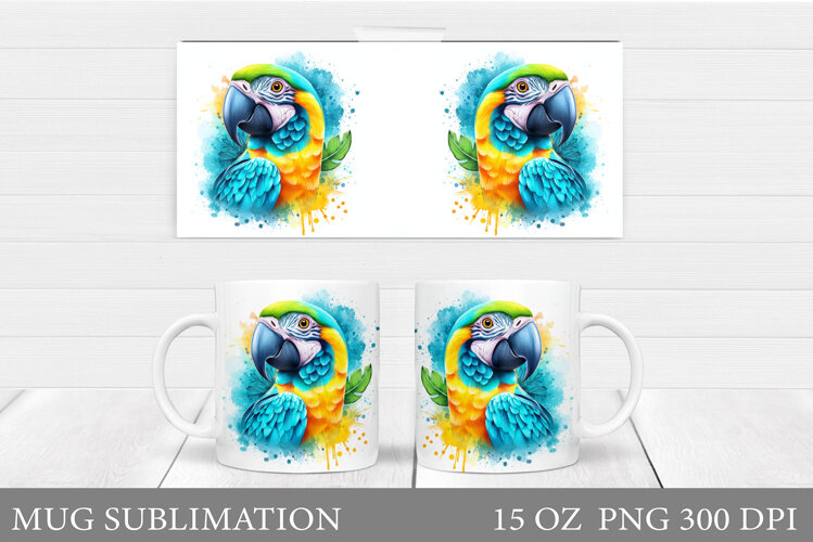 Parrot Mug Design. Parrot Sublimation example image 1