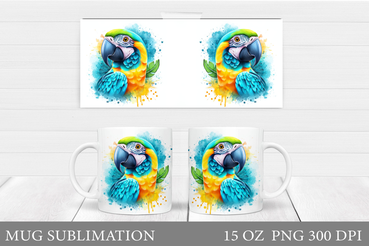 Parrot Mug Design. Parrot Sublimation