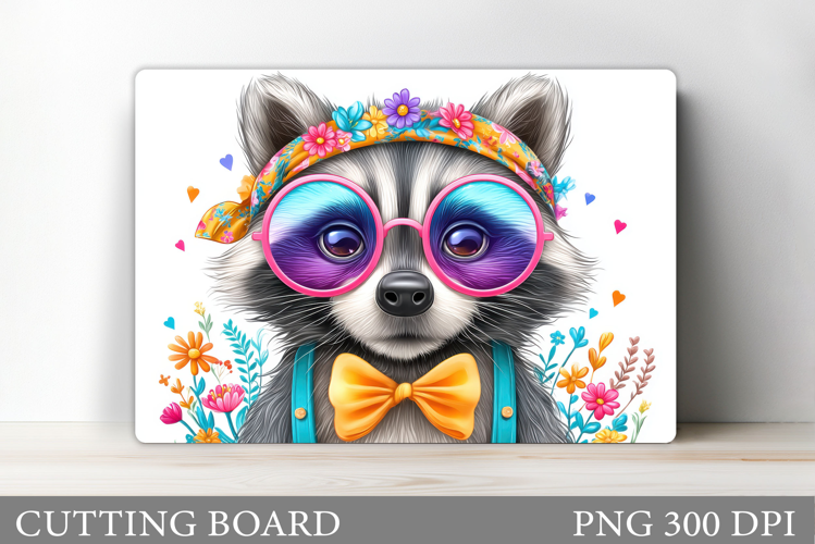 Raccoon Cutting Board Design. Raccoon Kitchen Cutting Board