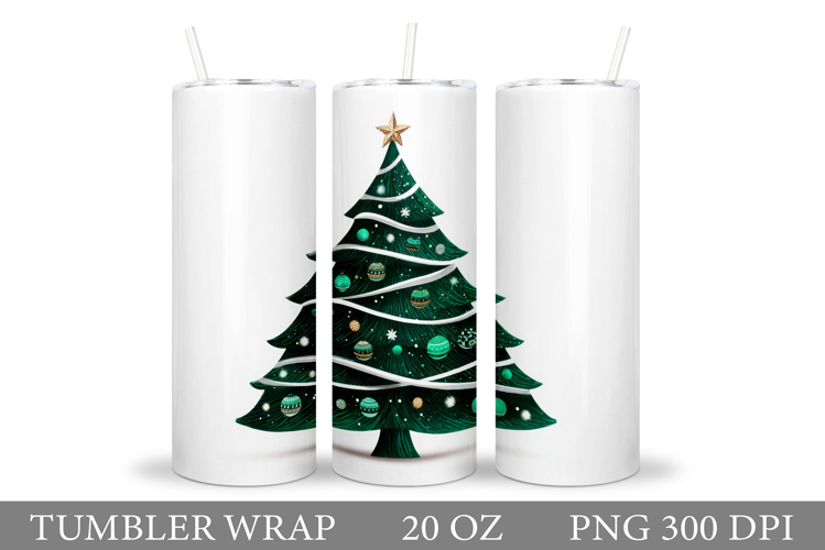 Christmas Tree Tumbler Sublimation. Christmas Tumbler Design
