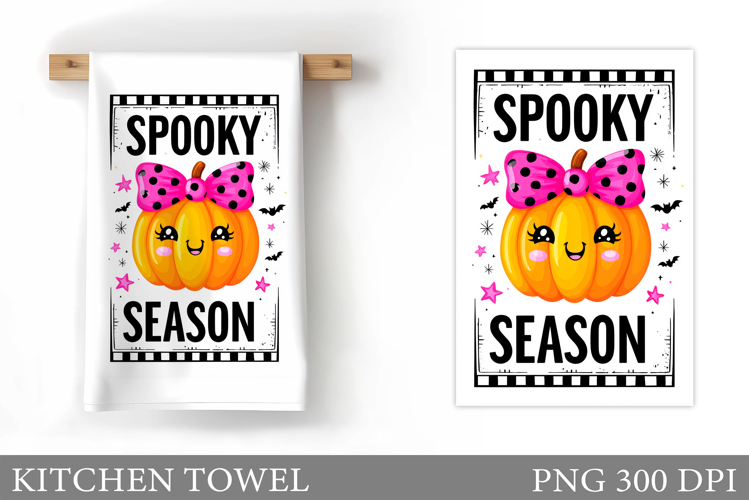 Halloween Pumpkin Kitchen Towel. Halloween Sublimation