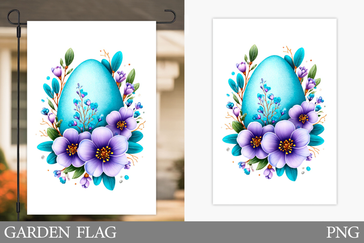 Easter Eggs Garden Flag. Easter Garden Flag Sublimation