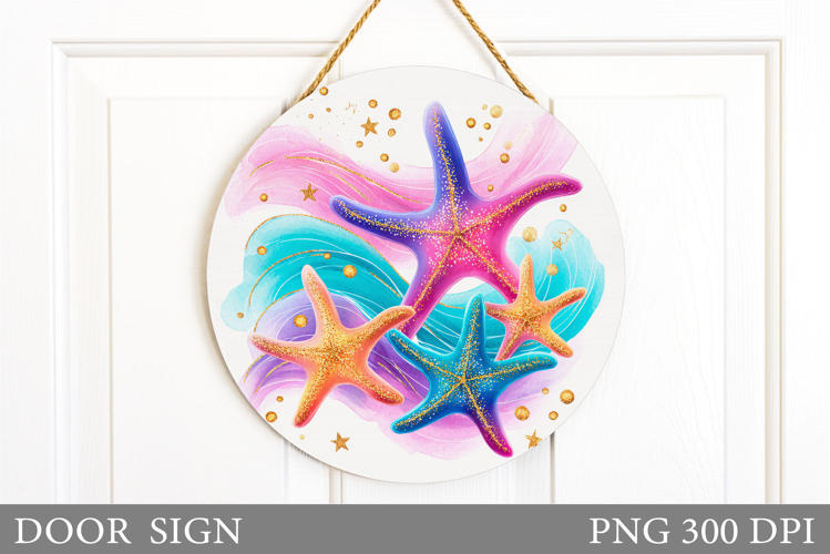 Starfish Door Sign Sublimation. Sea Sublimation