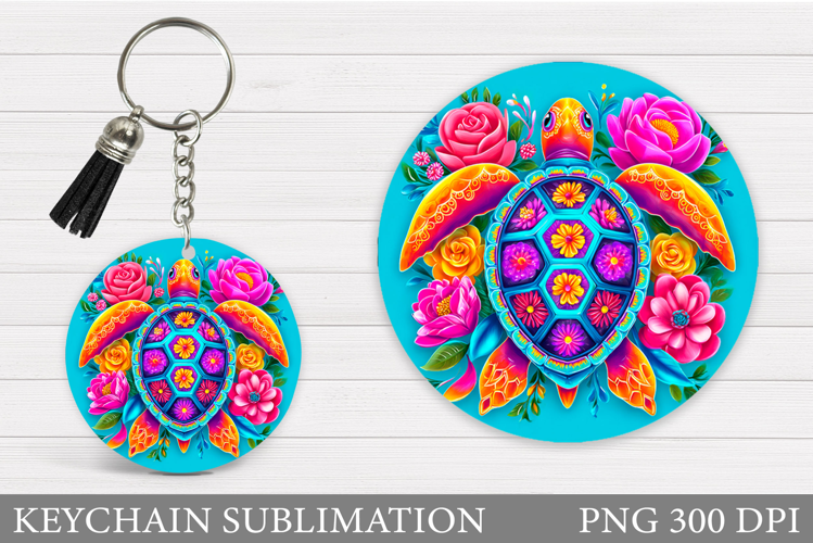 Turtle Keychain Sublimation. Sea Turtle Sublimation