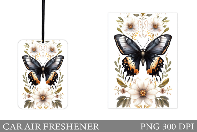 Butterfly Car Air Freshener Design. Butterfly Sublimation