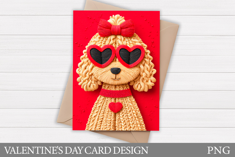 Valentines Dog Card Printable. Valentines Card Design