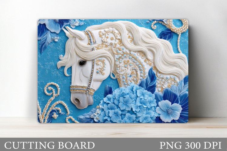 Horse Cutting Board Design. Horse Sublimation example image 1