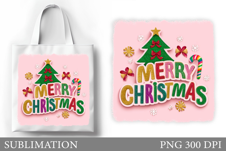 Christmas Tree Tote Bag. Christmas Tote Bag Design