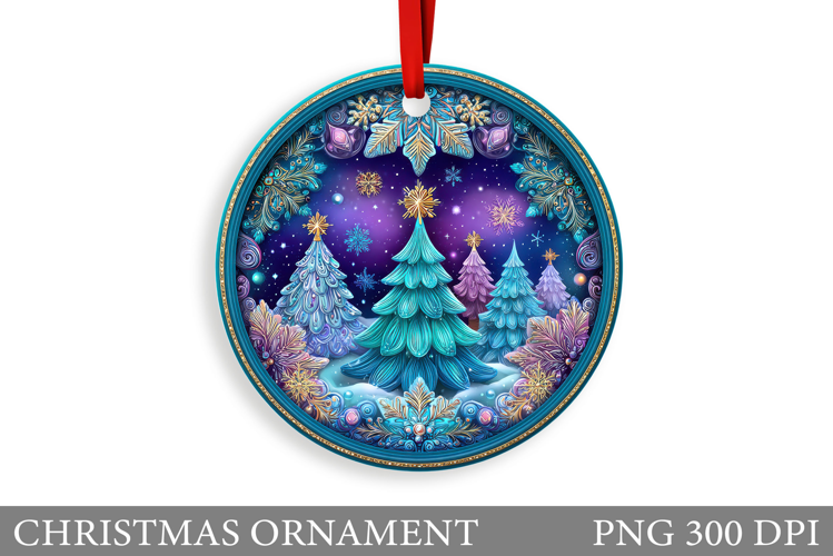 Christmas Tree Christmas Ornament. Winter Christmas Ornament