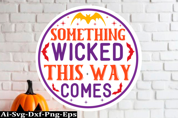 Halloween round sign Svg Design,Halloween Quotes Spooky Hall
