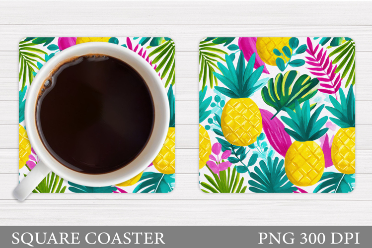 Pineapple Coaster Design. Pineapple Sublimation