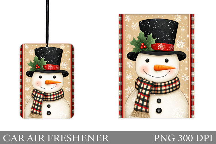 Snowman Car Air Freshener. Christmas Car Air Freshener