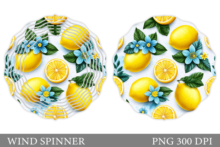 Lemons Wind Spinner Design. Lemons Sublimation