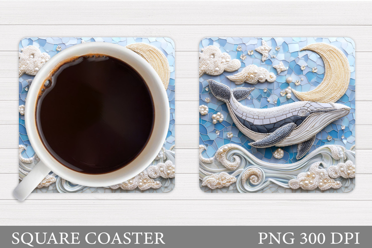Whale Coaster Design. Whale Sublimation