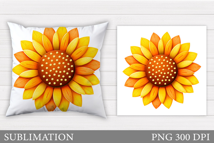 Sunflowers Sublimation. Sunflowers Pillow Sublimation