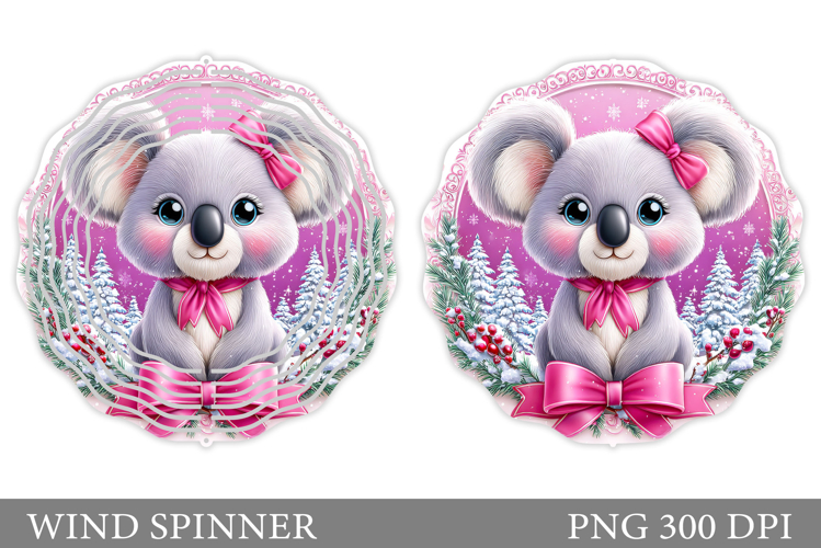 Christmas Koala Wind Spinner. Christmas Wind Spinner Design
