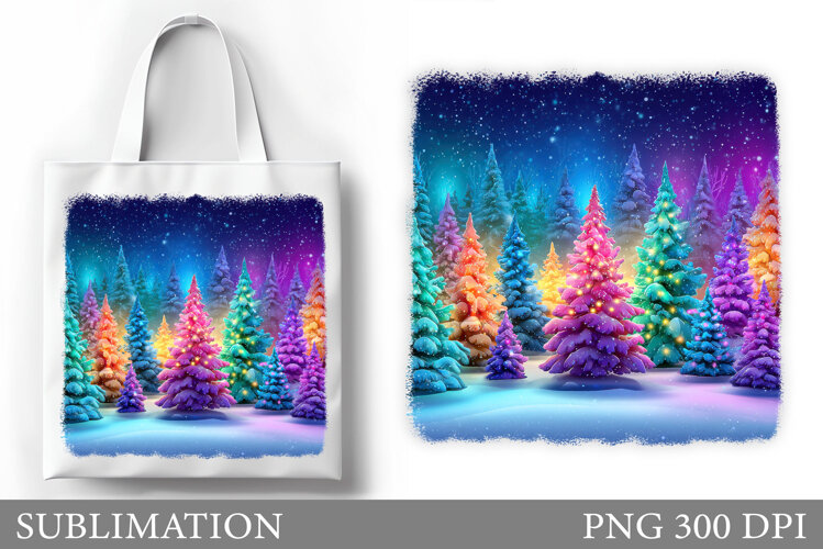 Christmas Tree Tote Bag. Christmas Tote Bag Sublimation example image 1