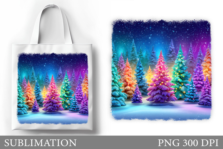 Christmas Tree Tote Bag. Christmas Tote Bag Sublimation