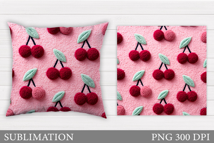Cherry Pillow Design. Cherry Sublimation