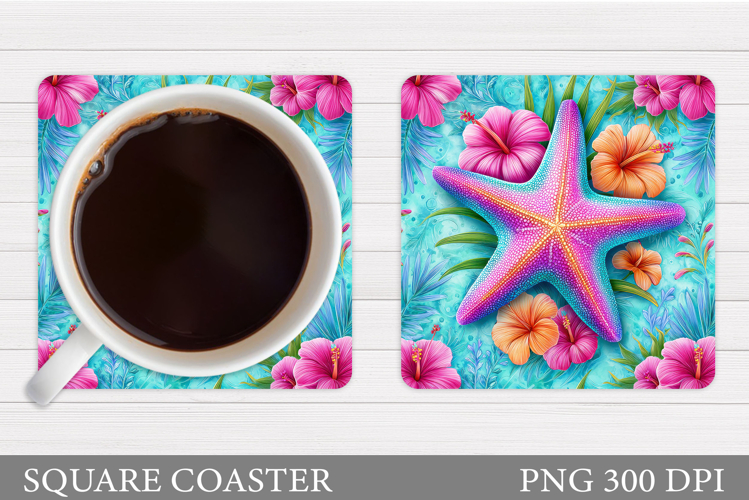 Starfish Coaster Design. Starfish Sublimation