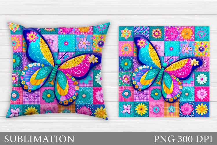 Butterfly Flowers Sublimation. Butterfly Pillow Sublimation