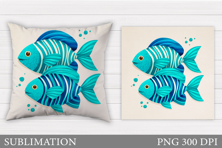 Fish Pillow Sublimation. Fish Sublimation