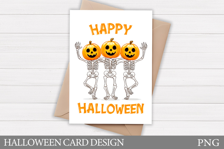 Skeleton Card Design. Halloween Card Printable