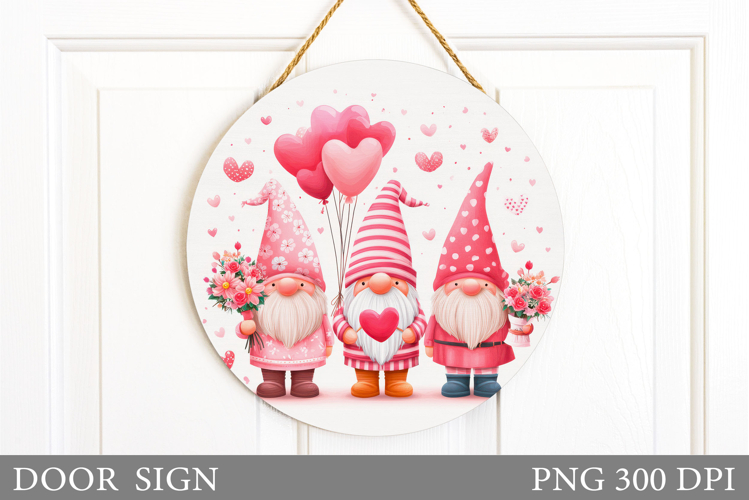Valentines Gnome Door Sign. Valentines Door Sign Design