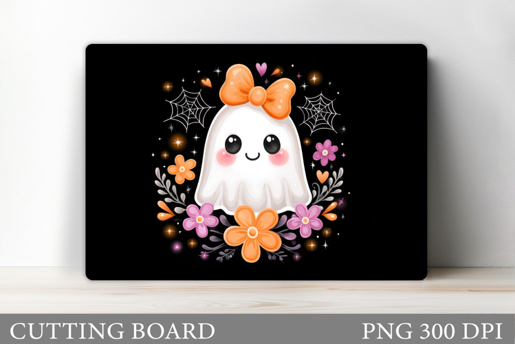 Ghost Cutting Board Sublimation. Halloween Cutting Board