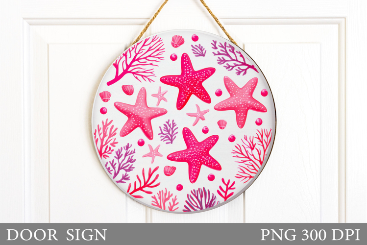 Starfish Door Sign Sublimation. Sea Sublimation