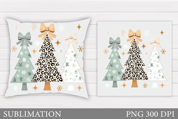 Christmas Tree Pillow. Merry Christmas Pillow Sublimation