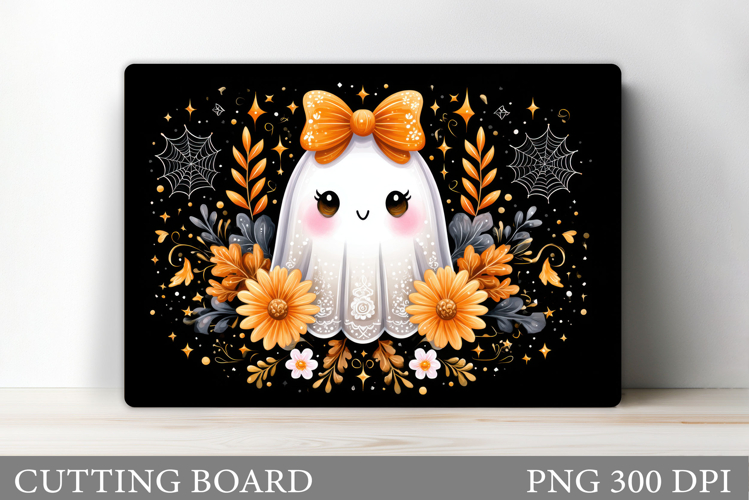 Ghost Cutting Board Sublimation. Halloween Cutting Board