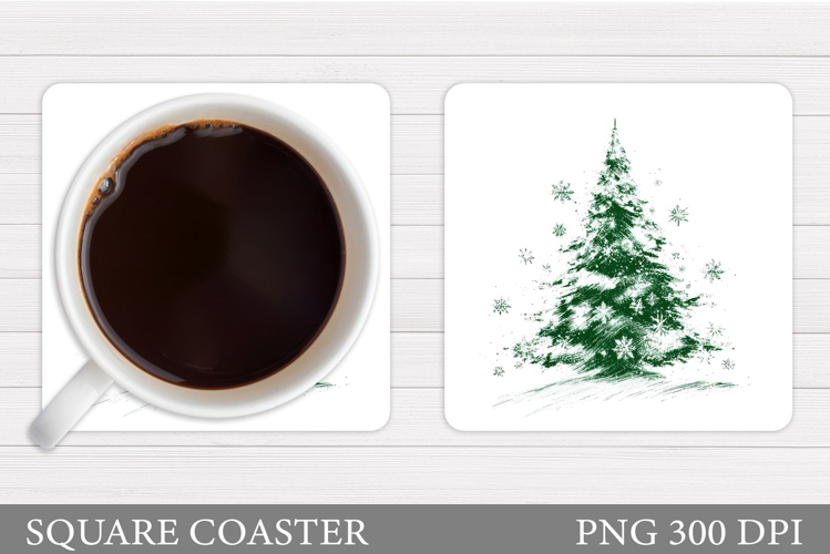 Christmas Tree Coaster Design. Christmas Coaster Sublimation