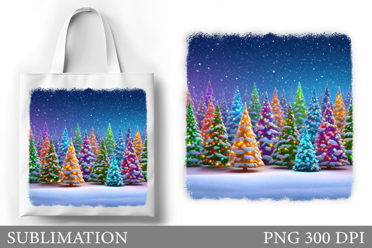 Christmas Tree Tote Bag. Christmas Tote Bag Sublimation