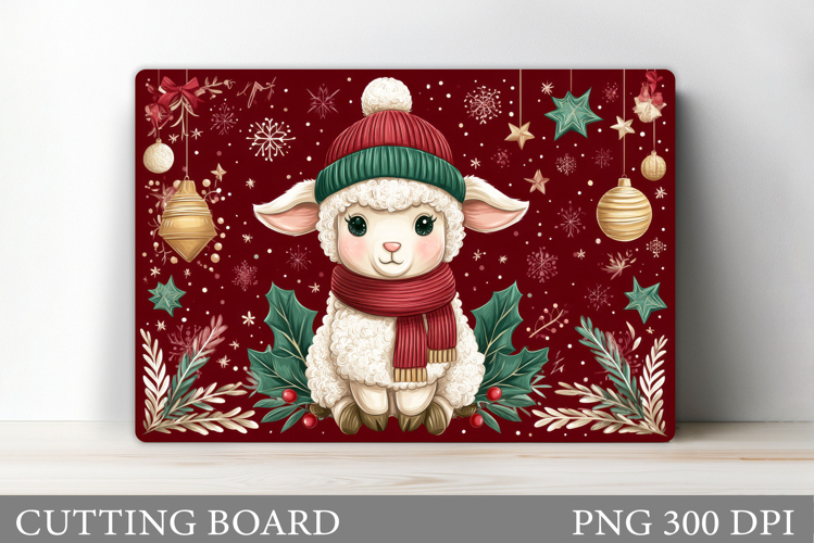 Christmas Lamb Cutting Board. Christmas Cutting Board