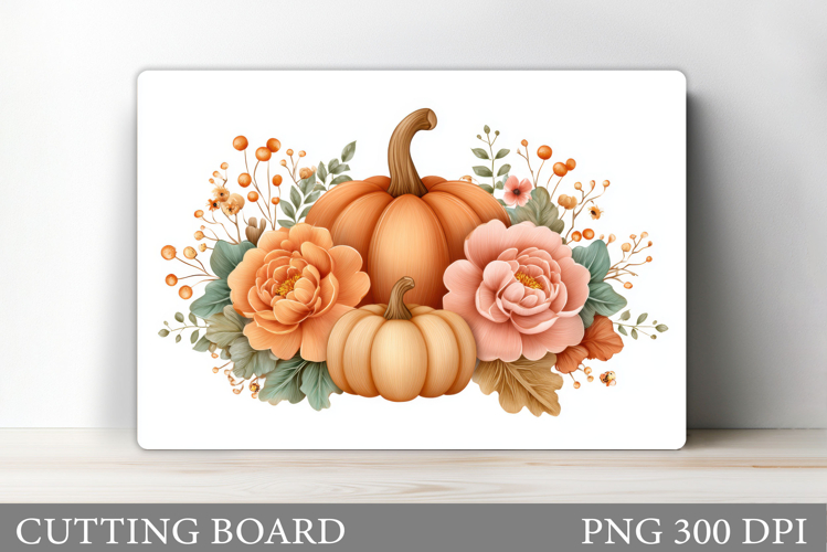 Fall Pumpkin Cutting Board. Fall Kitchen Cutting Board